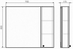Comforty Зеркальный шкаф Амстердам 95 белый – фотография-9
